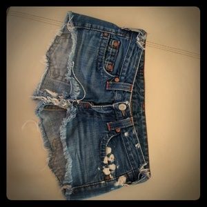 True Religion cut off shorts